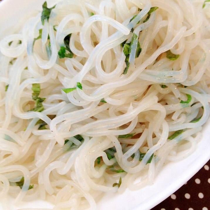 ヘルシーレシピ＊しそ＆糸こんにゃくのパスタ風♪